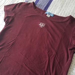 Texas A&M cap sleeve tee, size M